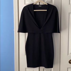 Missguided Cape Sleeve Plunge Dress